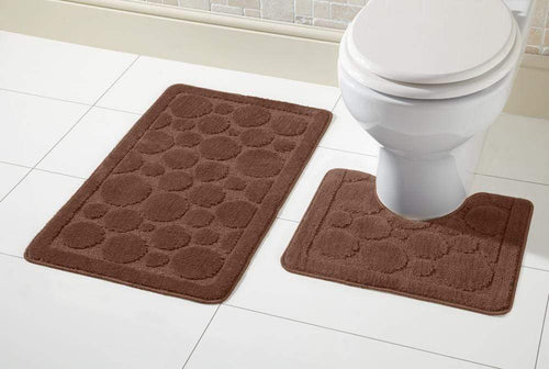 OLIVIA ROCCO Cali Bath Mat And Pedestal Set Ultra Soft Non Slip Highly Absorbent