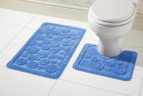 OLIVIA ROCCO Cali Bath Mat And Pedestal Set Ultra Soft Non Slip Highly Absorbent