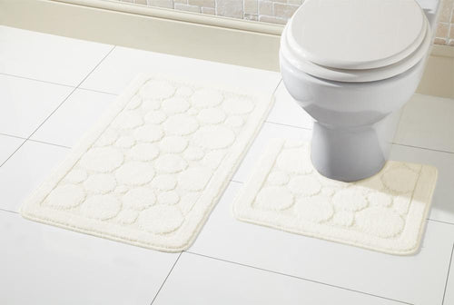 OLIVIA ROCCO Cali Bath Mat And Pedestal Set Ultra Soft Non Slip Highly Absorbent