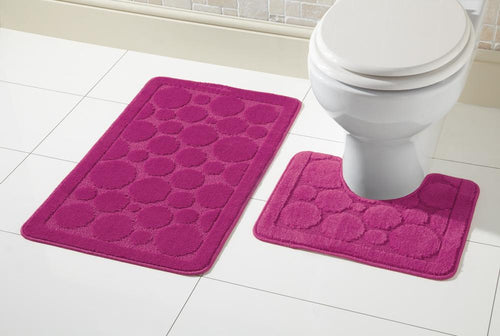 OLIVIA ROCCO Cali Bath Mat And Pedestal Set Ultra Soft Non Slip Highly Absorbent