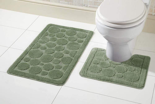 OLIVIA ROCCO Cali Bath Mat And Pedestal Set Ultra Soft Non Slip Highly Absorbent