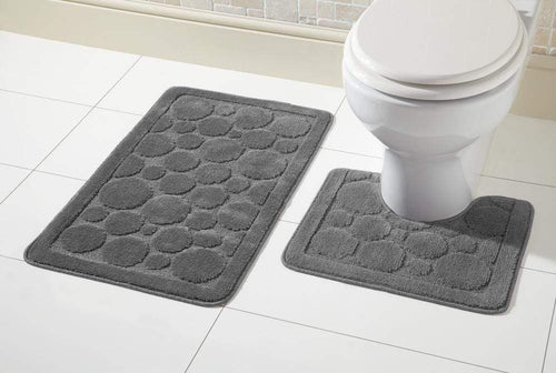 OLIVIA ROCCO Cali Bath Mat And Pedestal Set Ultra Soft Non Slip Highly Absorbent
