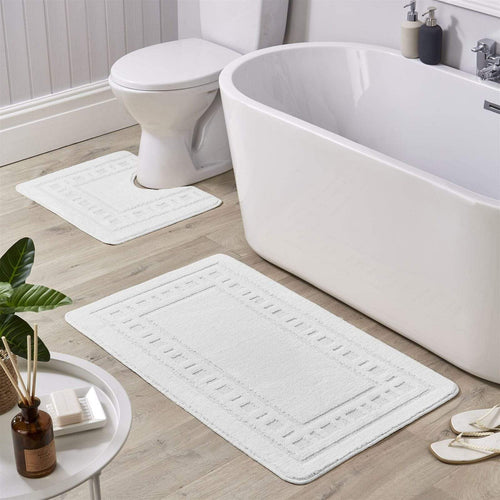 OLIVIA ROCCO Jumbo Miami Bath Mat Set Ultra Soft Non-Slip Ultra-Absorbent For Stylish