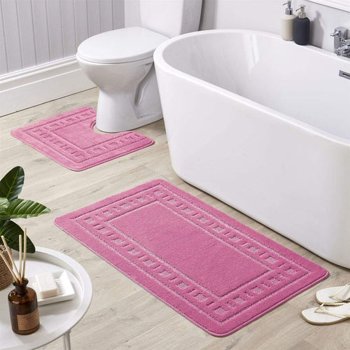 OLIVIA ROCCO Jumbo Miami Bath Mat Set Ultra Soft Non-Slip Ultra-Absorbent For Stylish