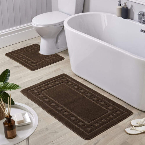 OLIVIA ROCCO Jumbo Miami Bath Mat Set Ultra Soft Non-Slip Ultra-Absorbent For Stylish