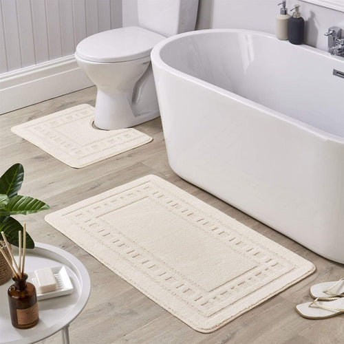 OLIVIA ROCCO Jumbo Miami Bath Mat Set Ultra Soft Non-Slip Ultra-Absorbent For Stylish