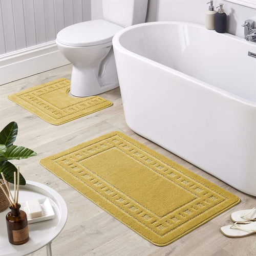 OLIVIA ROCCO Jumbo Miami Bath Mat Set Ultra Soft Non-Slip Ultra-Absorbent For Stylish