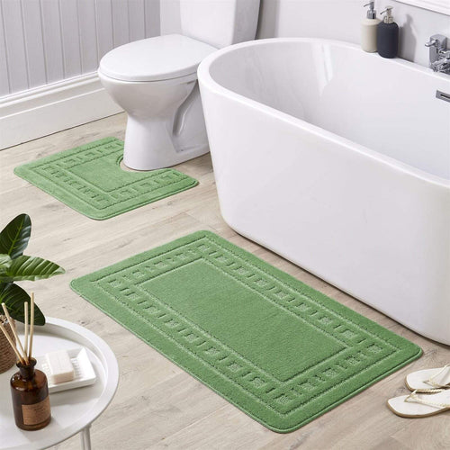 OLIVIA ROCCO Jumbo Miami Bath Mat Set Ultra Soft Non-Slip Ultra-Absorbent For Stylish
