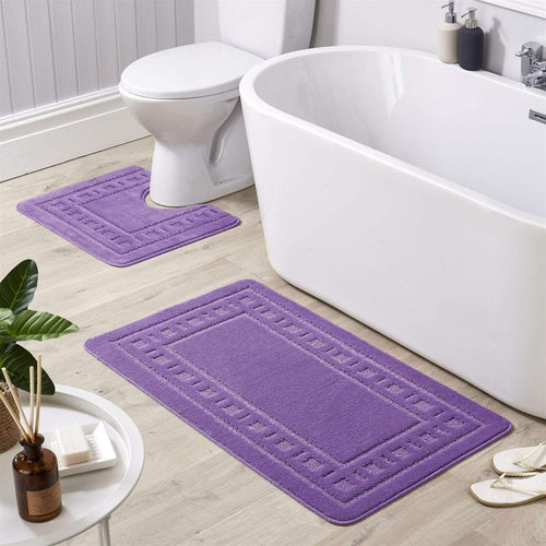 OLIVIA ROCCO Jumbo Miami Bath Mat Set Ultra Soft Non-Slip Ultra-Absorbent For Stylish