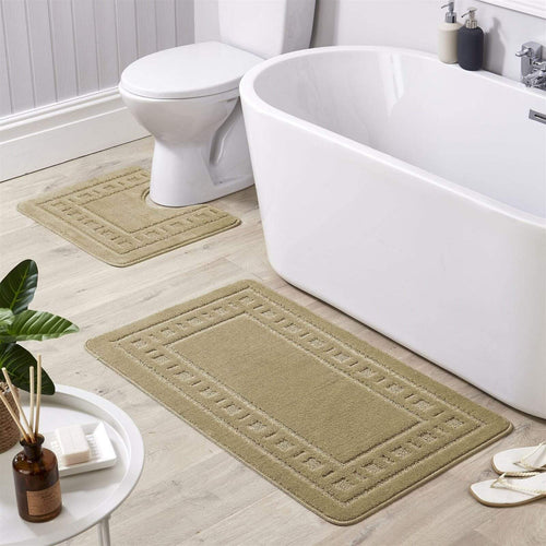 OLIVIA ROCCO Jumbo Miami Bath Mat Set Ultra Soft Non-Slip Ultra-Absorbent For Stylish