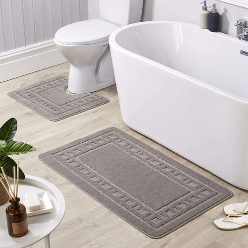 OLIVIA ROCCO Jumbo Miami Bath Mat Set Ultra Soft Non-Slip Ultra-Absorbent For Stylish