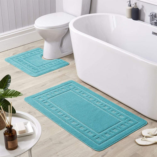 OLIVIA ROCCO Jumbo Miami Bath Mat Set Ultra Soft Non-Slip Ultra-Absorbent For Stylish