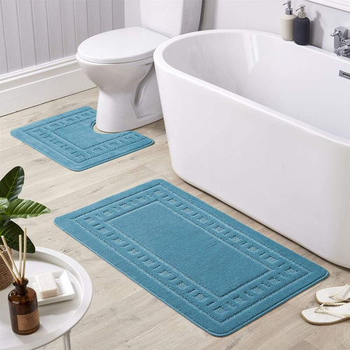 OLIVIA ROCCO Jumbo Miami Bath Mat Set Ultra Soft Non-Slip Ultra-Absorbent For Stylish