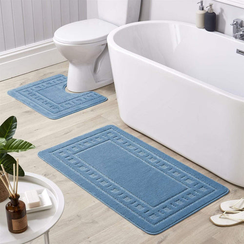 OLIVIA ROCCO Jumbo Miami Bath Mat Set Ultra Soft Non-Slip Ultra-Absorbent For Stylish