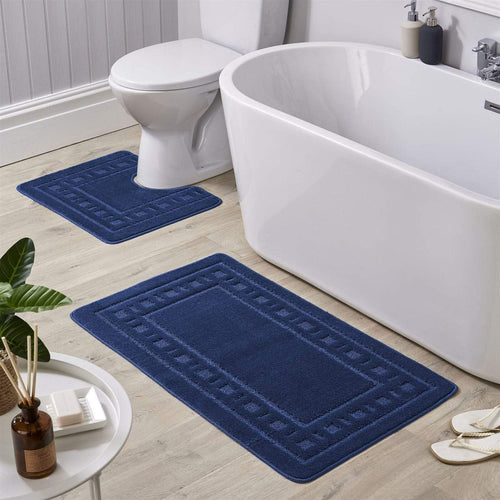 OLIVIA ROCCO Jumbo Miami Bath Mat Set Ultra Soft Non-Slip Ultra-Absorbent For Stylish