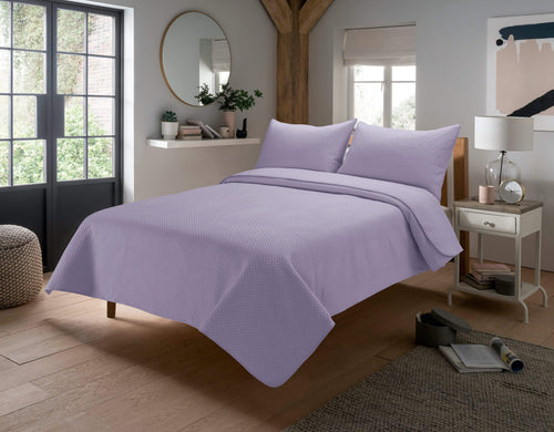 OLIVIA ROCCO Capri Embossed Luxury Bedspread Set With Quilted Throw And Duvet Matching