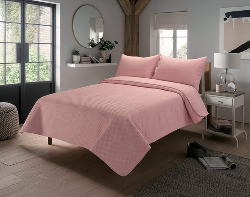 OLIVIA ROCCO Capri Embossed Luxury Bedspread Set With Quilted Throw And Duvet Matching