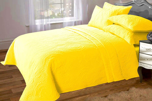 OLIVIA ROCCO Sorrento Embossed Quilted Bedspread Set Versatile Sofa Or Bedding Hotel-Quality Everyday Comfort