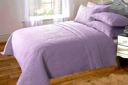 OLIVIA ROCCO Sorrento Embossed Quilted Bedspread Set Versatile Sofa Or Bedding Hotel-Quality Everyday Comfort