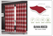 OLIVIA ROCCO Blackout Thermal Curtains Check Marble Design Light Blocking Panels Multiple