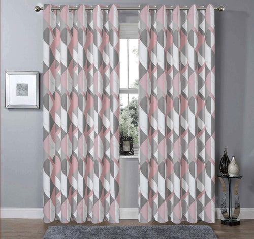 OLIVIA ROCCO Blackout Thermal Curtains Check Marble Design Light Blocking Panels Multiple