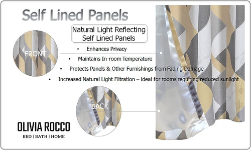OLIVIA ROCCO Blackout Thermal Curtains Check Marble Design Light Blocking Panels Multiple