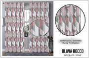 OLIVIA ROCCO Blackout Thermal Curtains Check Marble Design Light Blocking Panels Multiple