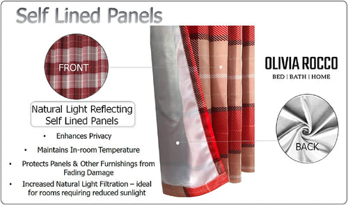 OLIVIA ROCCO Blackout Thermal Curtains Check Marble Design Light Blocking Panels Multiple
