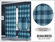OLIVIA ROCCO Blackout Thermal Curtains Check Marble Design Light Blocking Panels Multiple