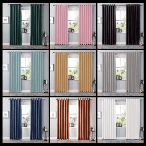 OLIVIA ROCCO Thermal Blackout Curtains For Room Darkening Panels 12 Colours Multiple Sizes