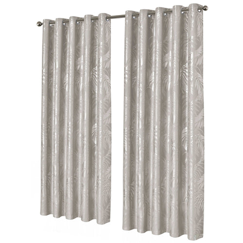 OLIVIA ROCCO Leaf Natural Sparkle Blackout Curtains Super Soft Thermal Insulated Eyelet
