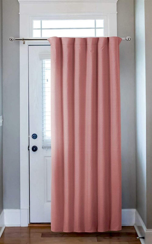 OLIVIA ROCCO Capri Thermal Door Curtain 46x84 Inches For Energy Efficiency And Noise
