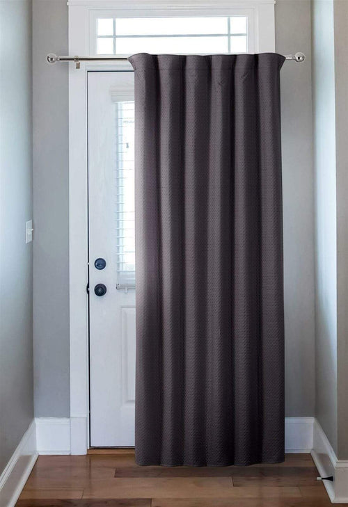 OLIVIA ROCCO Capri Thermal Door Curtain 46x84 Inches For Energy Efficiency And Noise