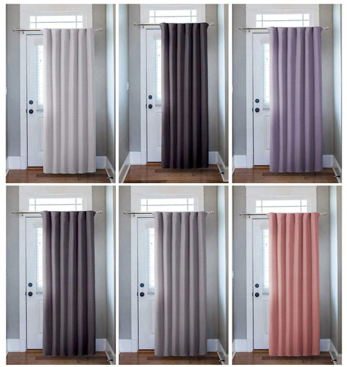 OLIVIA ROCCO Capri Thermal Door Curtain 46x84 Inches For Energy Efficiency And Noise