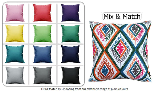 OLIVIA ROCCO Vibrant Meze Outdoor Waterproof Cushion Covers 43 x 43 cm Garden Patio