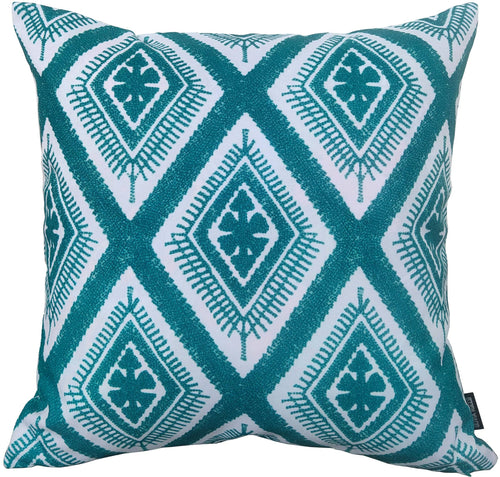OLIVIA ROCCO Meze Teal Waterproof Cushion Covers 43 x 43 cm Reversible Breathable Indoor