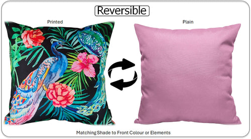OLIVIA ROCCO Peacock Waterproof Cushion Covers 43 X 43 CM Reversible Breathable Bedroom Refresh Sofa Accent