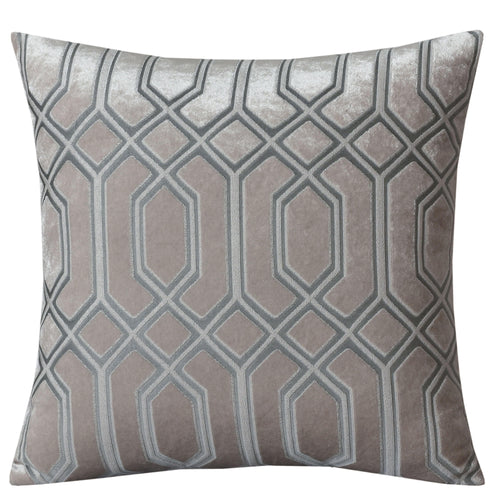 OLIVIA ROCCO Luxe Geo Velvet Cushion Covers 2 Pack Champagne Geometric Decorative