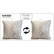 OLIVIA ROCCO Geo Sparkle Cushion Covers 2 Pack Natural For Sofa Bed Chair Lounge