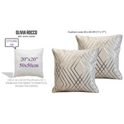 OLIVIA ROCCO Geo Sparkle Cushion Covers 2 Pack Natural For Sofa Bed Chair Lounge