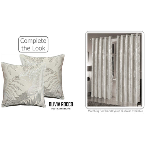 OLIVIA ROCCO Leaf Sparkle Cushion Covers 2 Pack Leaf Natural Modern Decorative Throw