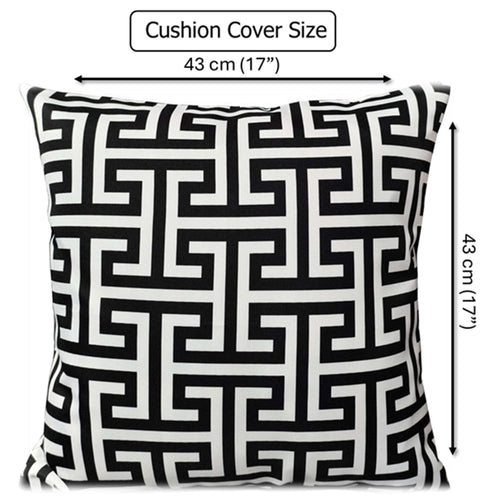 OLIVIA ROCCO Milano Black Waterproof Cushion Covers 43x43 cm Reversible Breathable