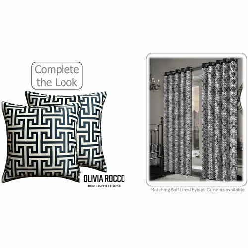 OLIVIA ROCCO Milano Black 2 Pack Scatter Cushion Covers Soft Touch with Hidden Zipper