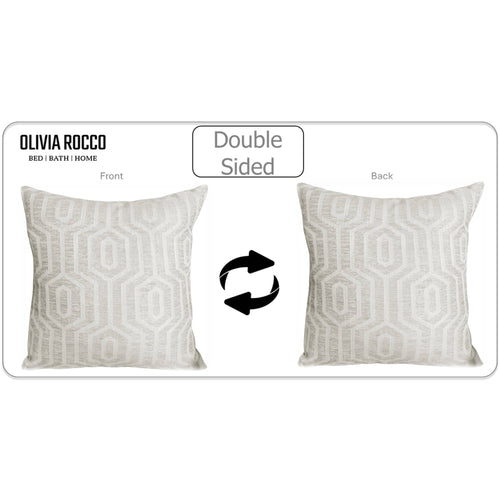 OLIVIA ROCCO Paris Cushion Covers 2 Pack Modern Natural Decorative Square Scatter