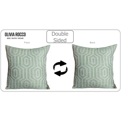 OLIVIA ROCCO Paris Cushion Covers Two Pack Modern Sage Green Decorative Square Scatter