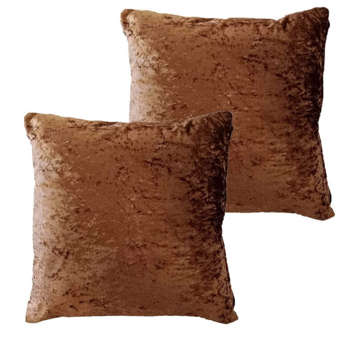 OLIVIA ROCCO Crushed Velvet Cushion Covers 17x17 Inches Pack Of 2 For Sofa Bedroom