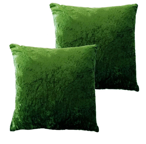 OLIVIA ROCCO Crushed Velvet Cushion Covers 17x17 Inches Pack Of 2 For Sofa Bedroom