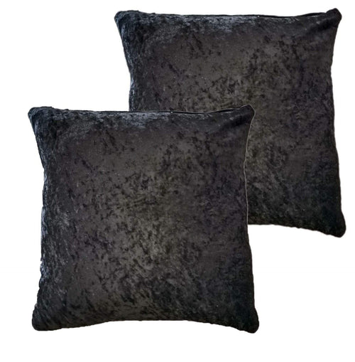 OLIVIA ROCCO Crushed Velvet Cushion Covers 17x17 Inches Pack Of 2 For Sofa Bedroom