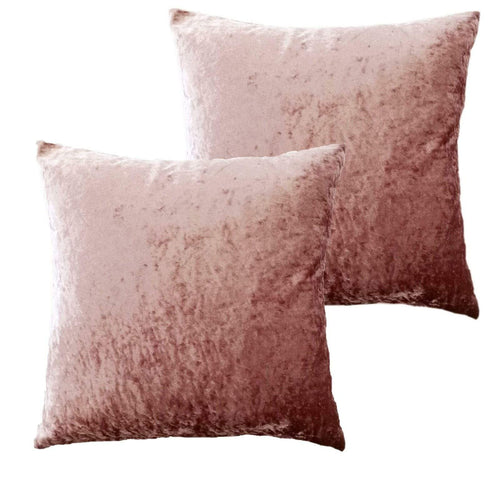 OLIVIA ROCCO Crushed Velvet Cushion Covers 17x17 Inches Pack Of 2 For Sofa Bedroom