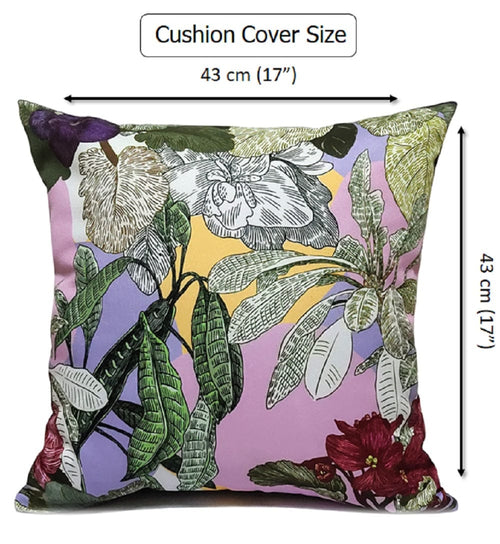 OLIVIA ROCCO Cushion Covers Dhalia Lilac Waterproof 43x43cm Reversible Breathable Indoor